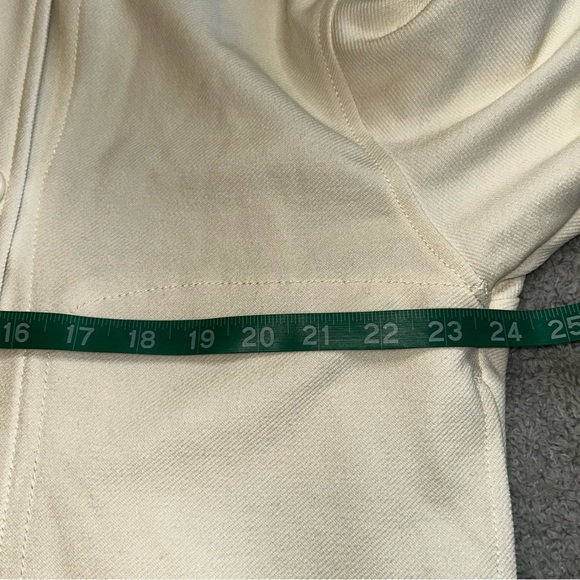 Max Studio Cream Pea Coat Structured Elegance - Picture 4 of 5